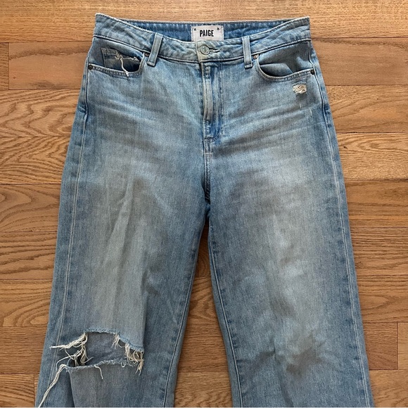 PAIGE Anessa High Rise Ankle Wide Leg Jeans in Kara Destructed Size 26 - Picture 7 of 12